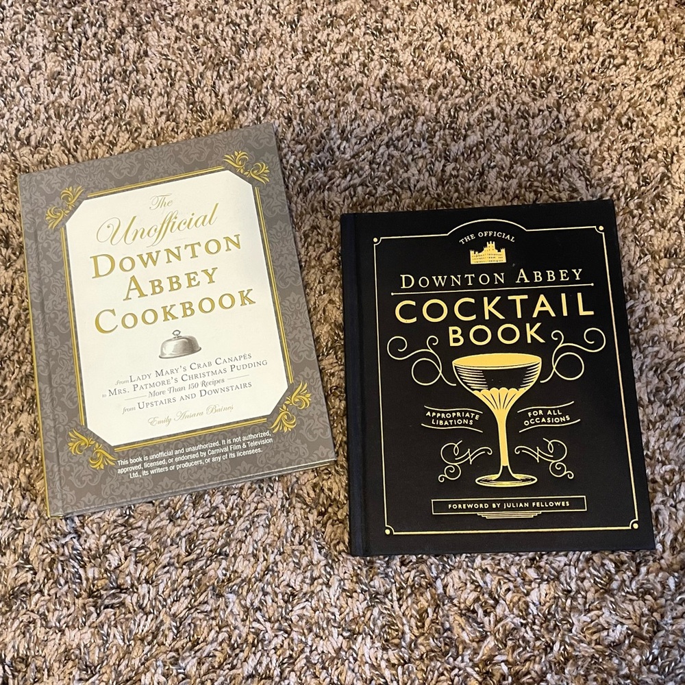 Downtown Abby Cookbook and Cocktail Book Set